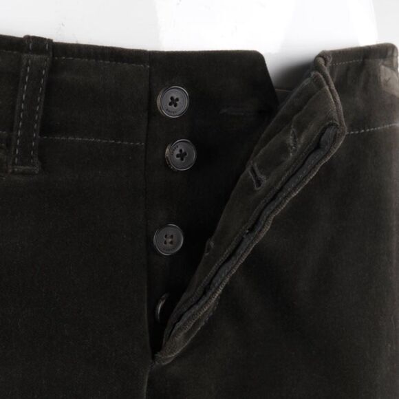 GUCCI Tom Ford c. 1990's Dark Gray Green
Velvet Straight Leg Pants Size 6 - Picture 8 of 10